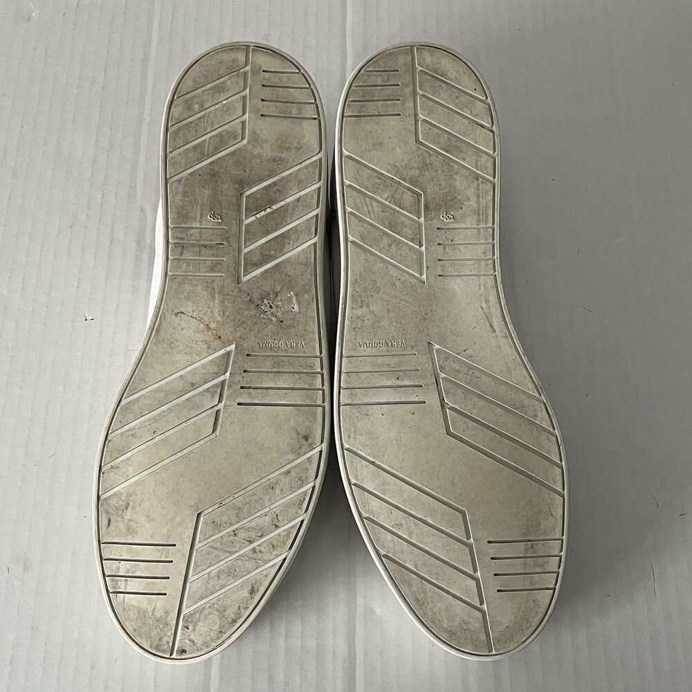 Magnanni Leve Mens Size 11 White Leather Sneakers Low Top Lace Up Casual Shoes - Picture 11 of 15